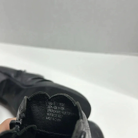 Miz Mooz Kasha High Heel Heeled Ankle Boots Bootie Leather Black Size 37 6.5 - Picture 10 of 11